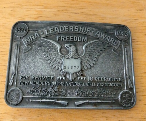 1871-1983 NRA Leadership Award Freedom #27642 Belt Buckle