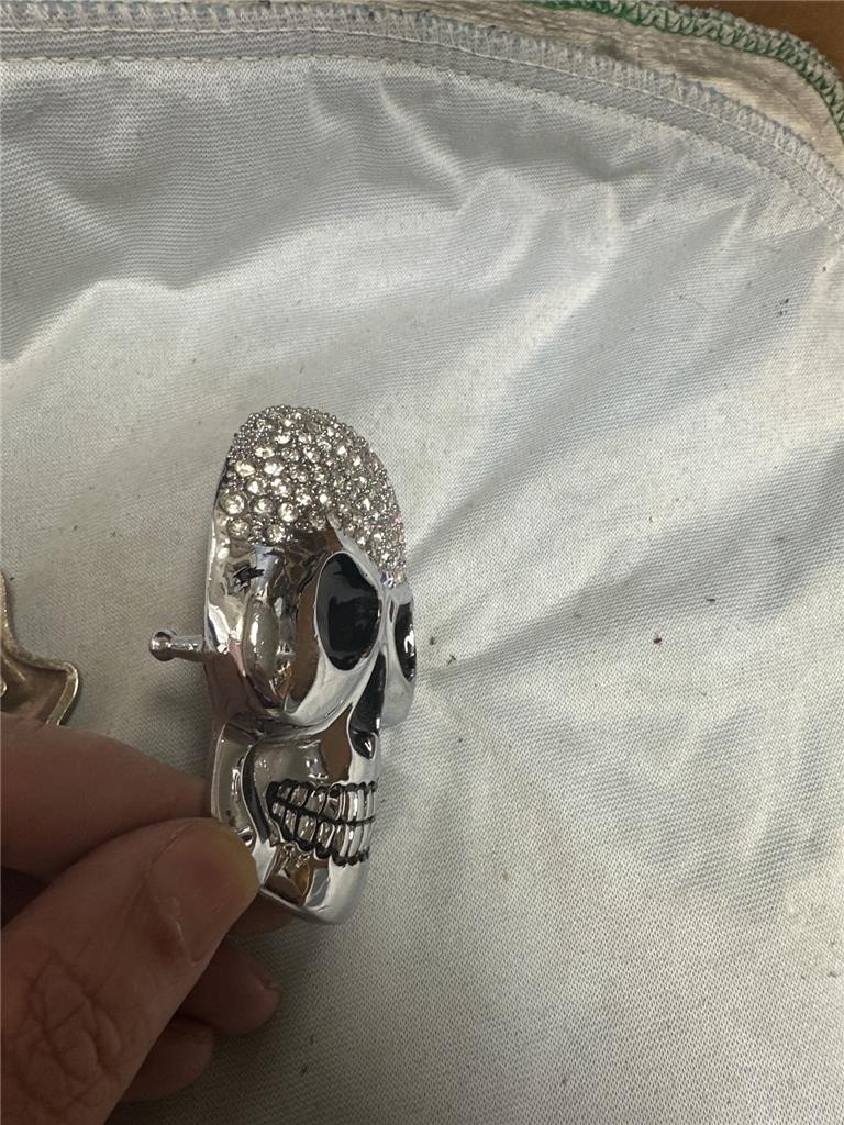 Two Vintage Skull Belt Buckles, Very Unique