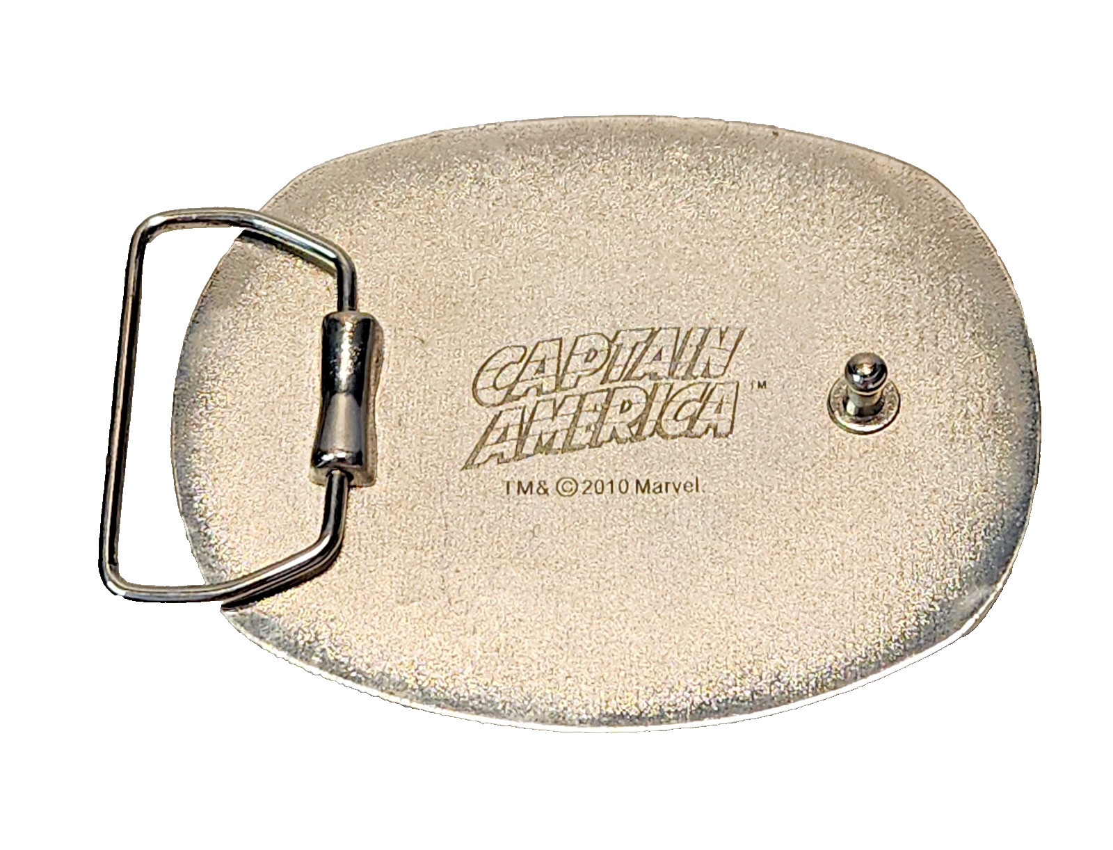 2010 Marvel Vintage Captain America Cartoon Masked Face Metal Belt Buckle