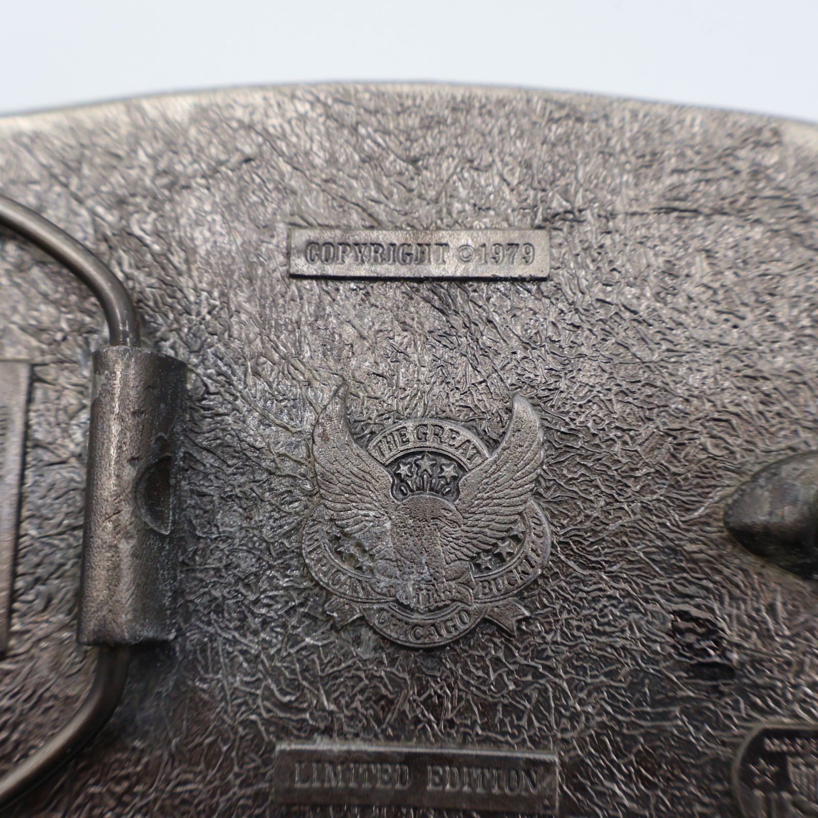 The Great American Buckle Co Pig Belt Buckle OS Blue Hogs Are Beautiful 1979