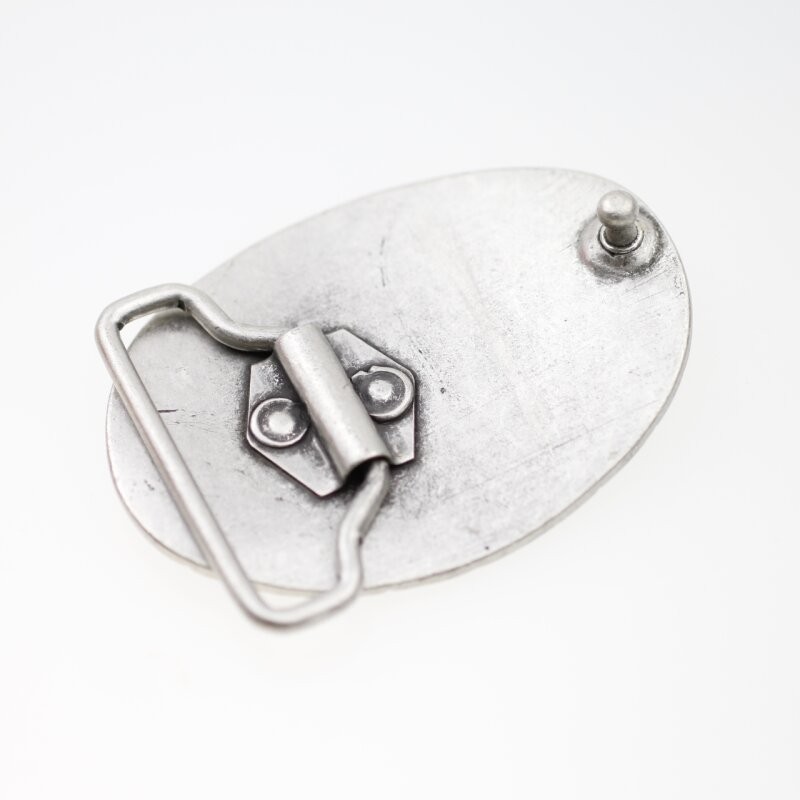Croc Motif Belt Buckle Dark Silver – Masculine Statement Design
