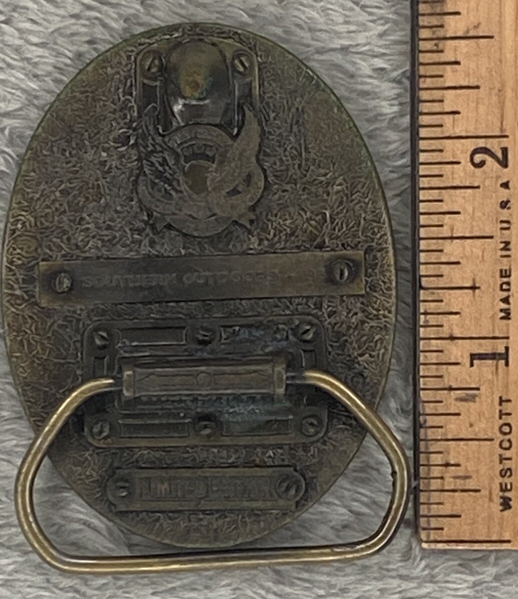 American Buckle Co Southern Outdoors Belt Buckle 2-2/2&Prime; x 2&Prime; for 1-3/4&Prime; Belt