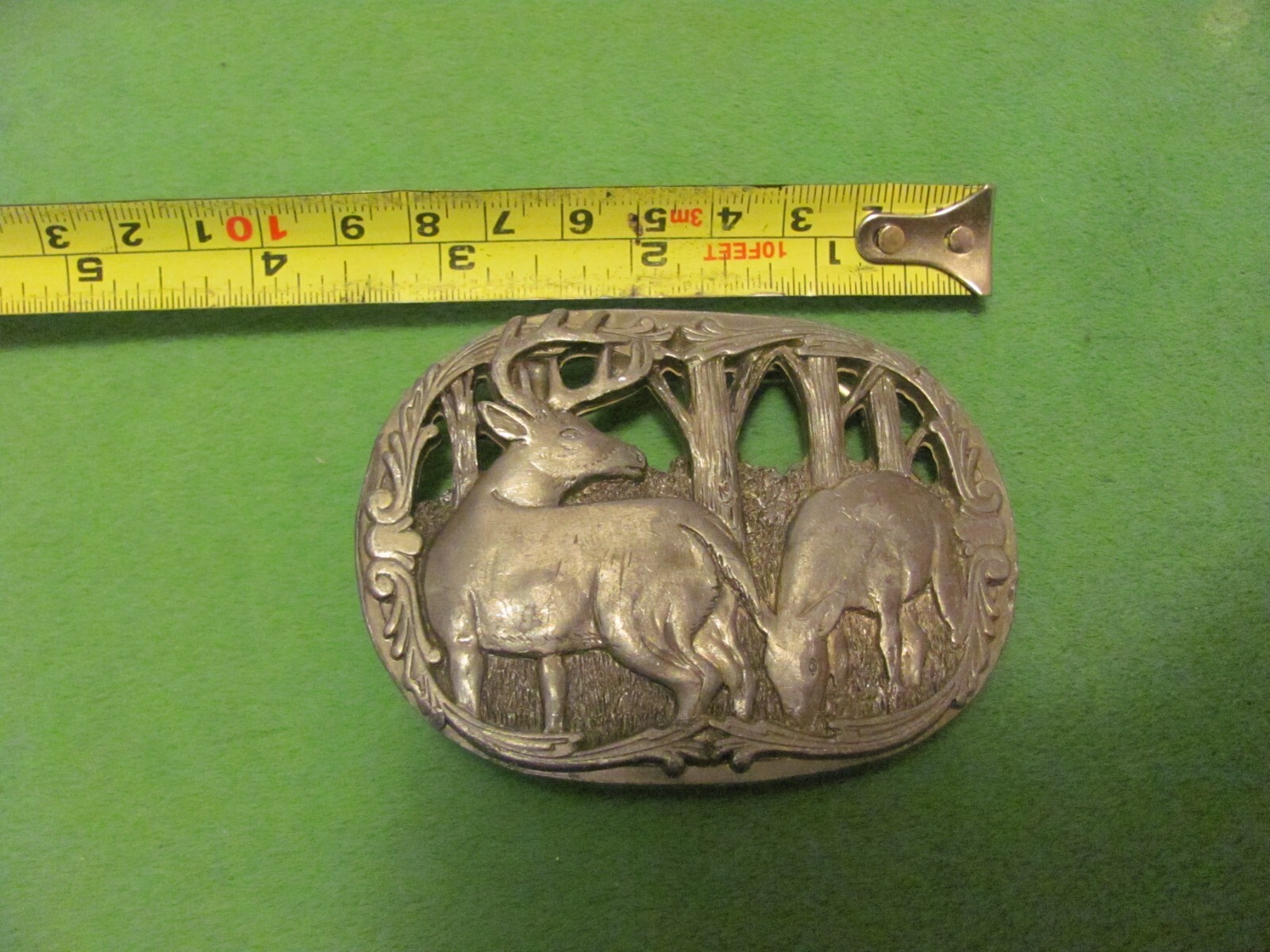VINTAGE 1990 C+J INC. BELT BUCKLE CJ 1552. USA.