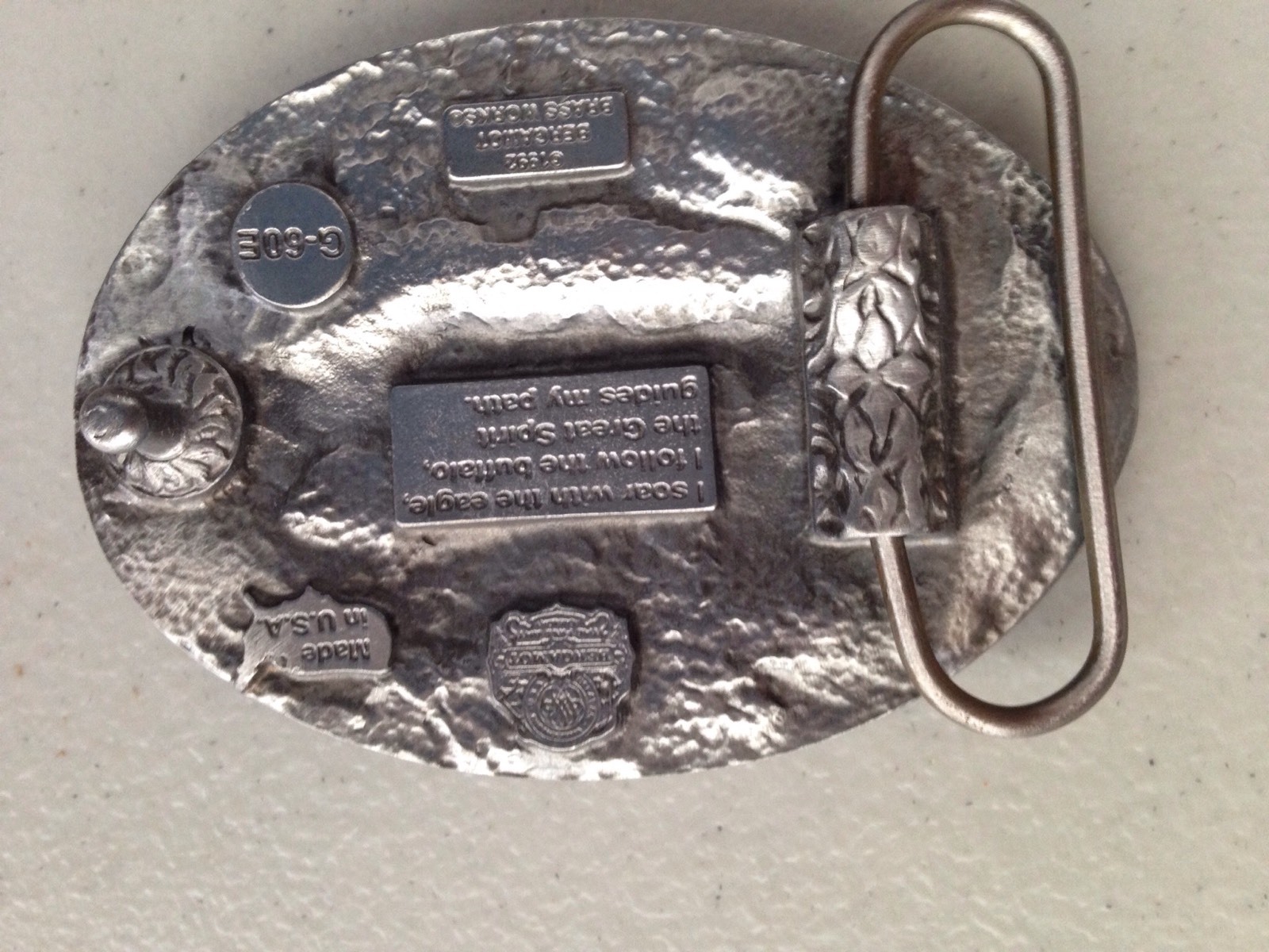 New Indian Chief On Horse Belt Buckle Spirit
