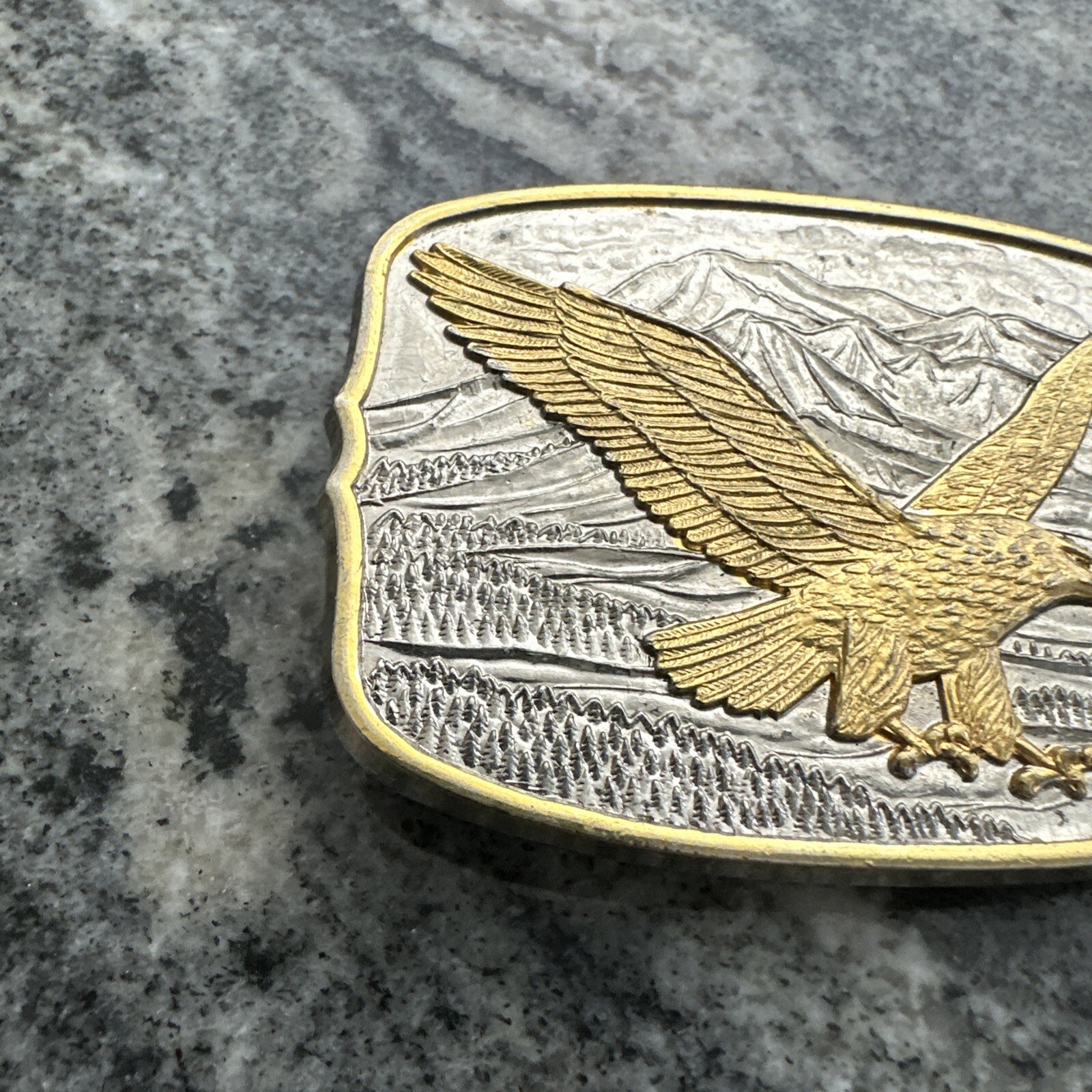 IMM 200th Anniversary American Eagle Silver & 24kt Gold Plated Belt Buckle