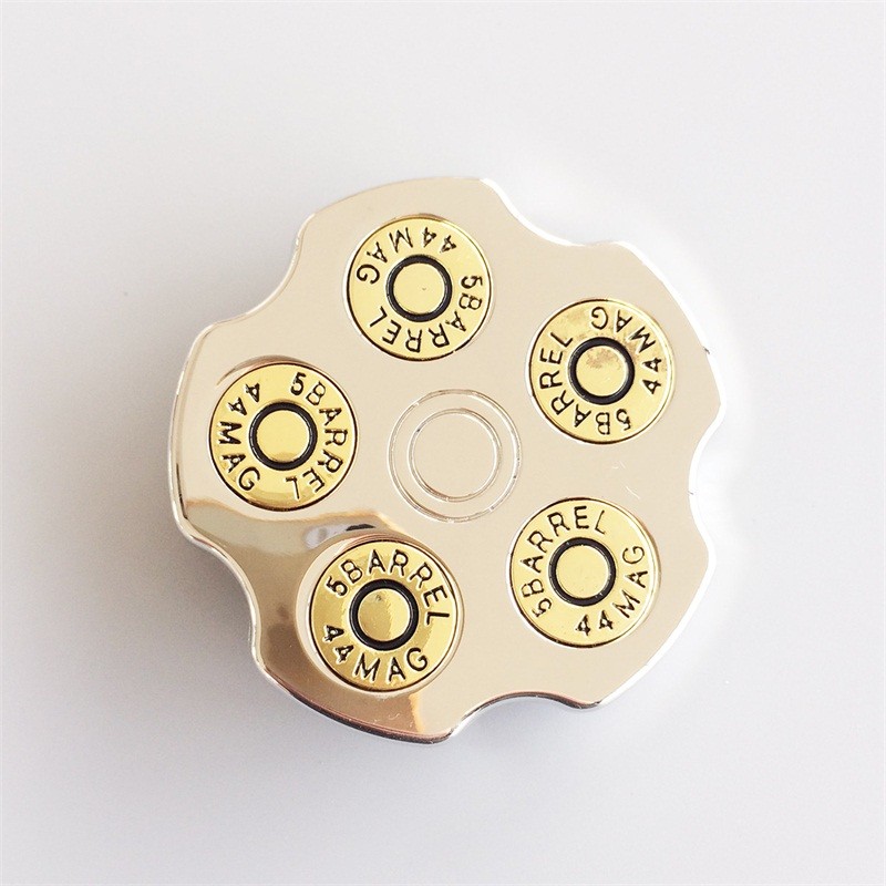 Bright Silver Gun Bullet Spinner Spinning Belt Buckle also Stock in US