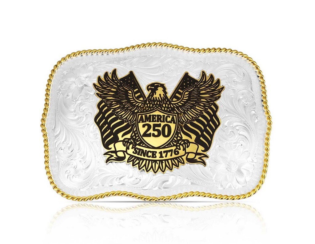 Montana Silversmiths Belt Buckle America 250th Silver Gold 860F-3508X