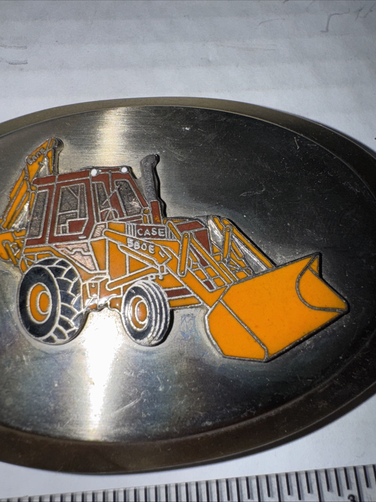Vintage Case Loader Backhoe Construction Tractor Belt Buckle Rare