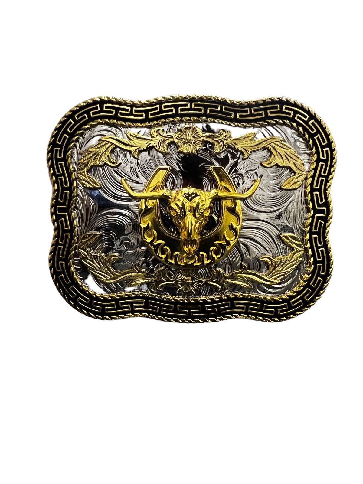 Long Horn Bull Western Style Belt Buckle Hebilla Vaquero Con Toro