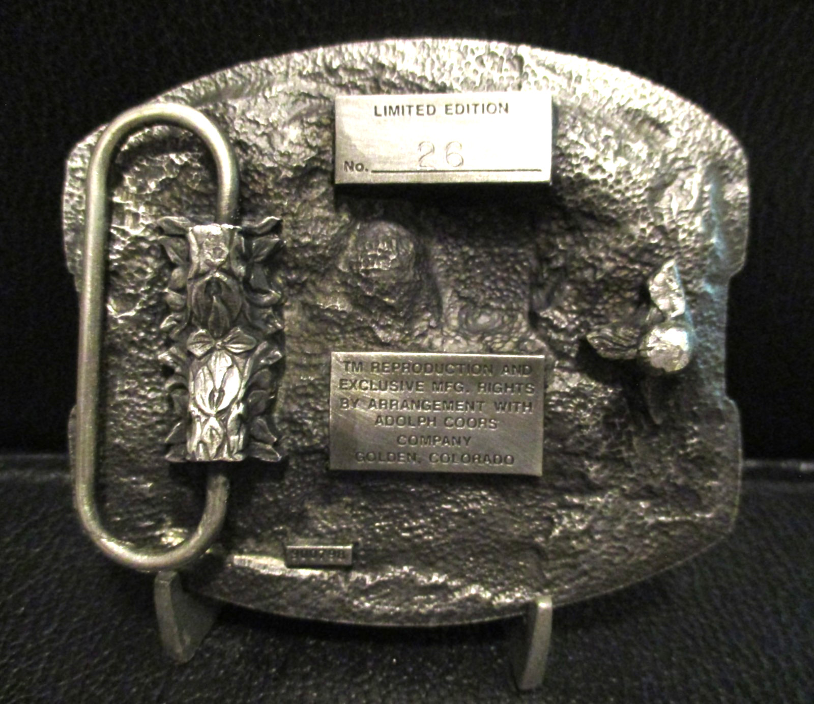 Coors Beer National Western Stock Show Belt Buckle 1991 Draft Horse Pull Show LE