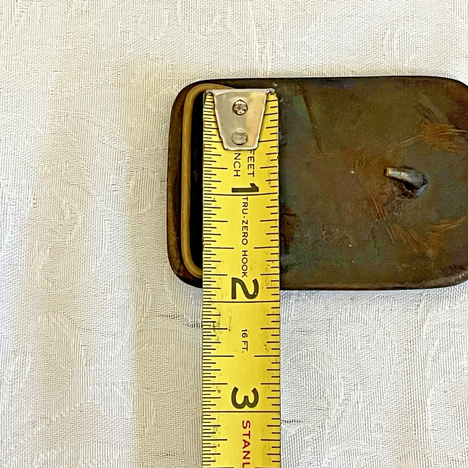 Vintage Tractor Belt Buckle Bronze Tone Steam Tractor Farm Machinery Western