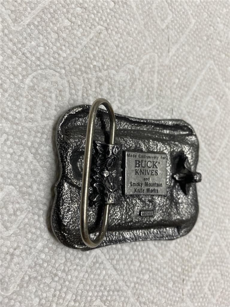 Vintage Buck Knife Belt Buckle, Four Generations of Knife Makers