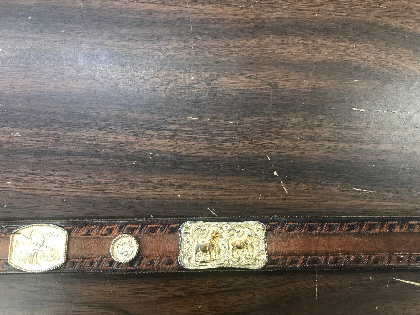 lonestar silversmiths clay county fair 100th anniversary belt buckle with belt