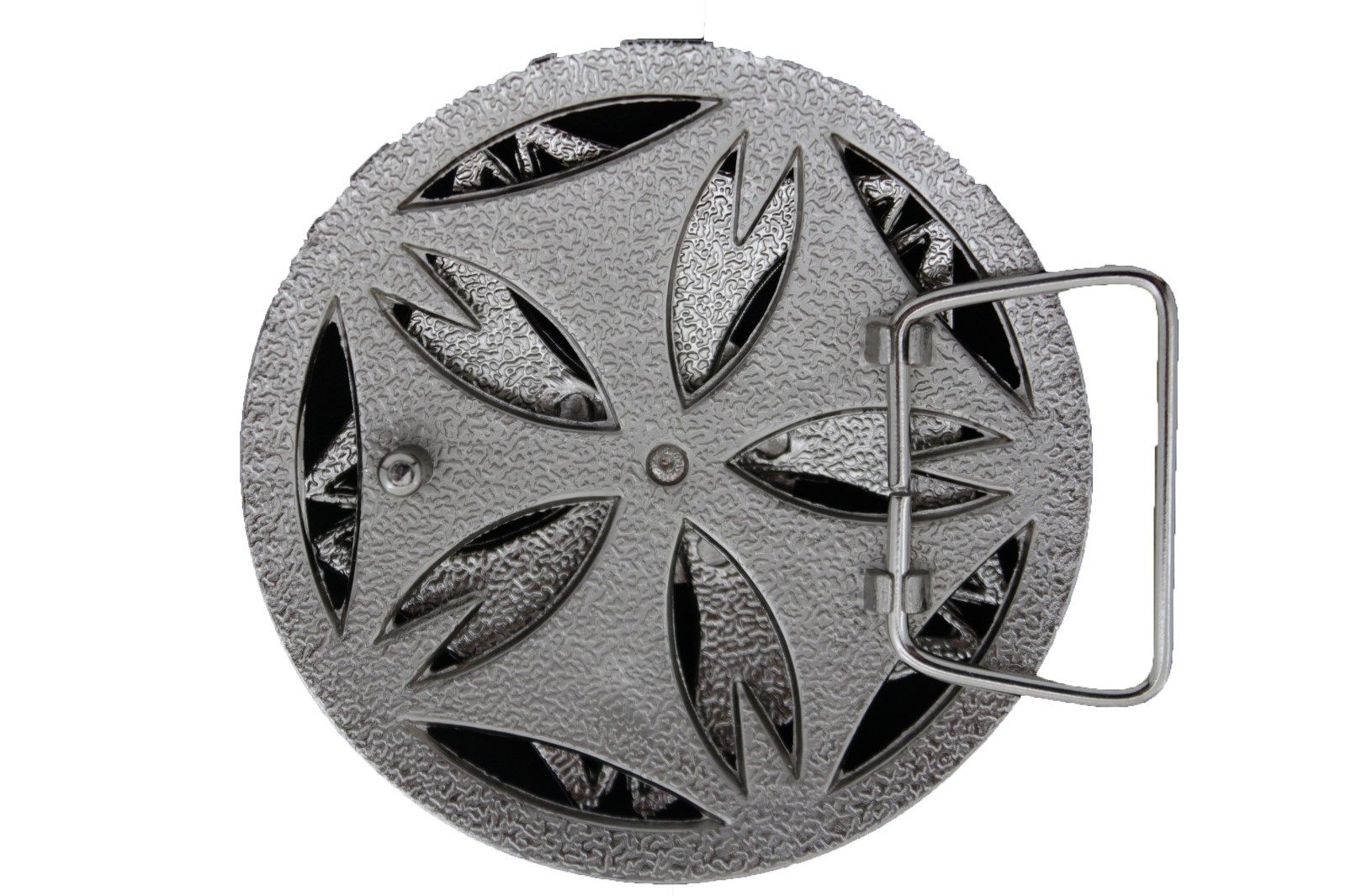 NEW Men Silver Metal Belt Buckle Round Spinning Jamaica Flag Yellow Green Black