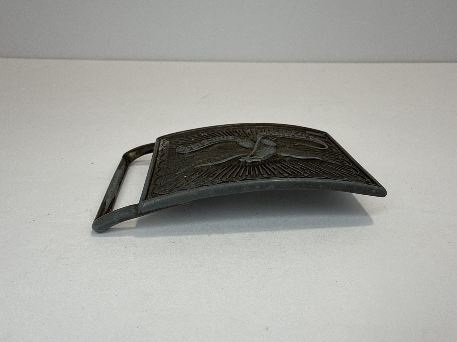1970s-80s vintage LEVIS belt buckle BRASS america EAGLE usa WESTERN cowboy