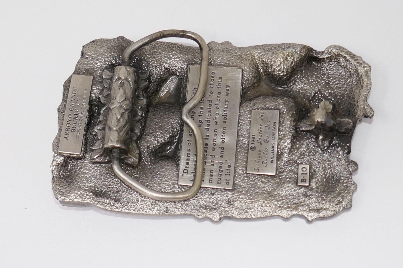 Siskiyou 1981 Arroyo Grande Dreams Of Striking It Rich Metal Belt Buckle #B-10