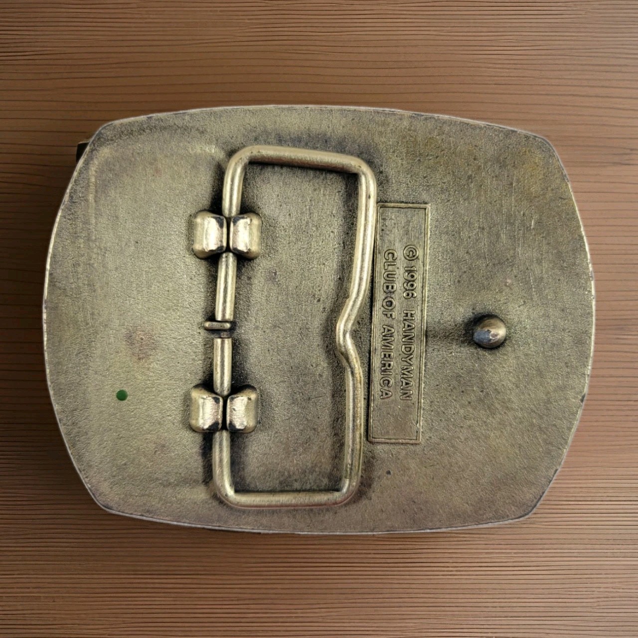 VTG 1996 « Handyman Club of America » Life Member Brass Belt Buckle, Preowned