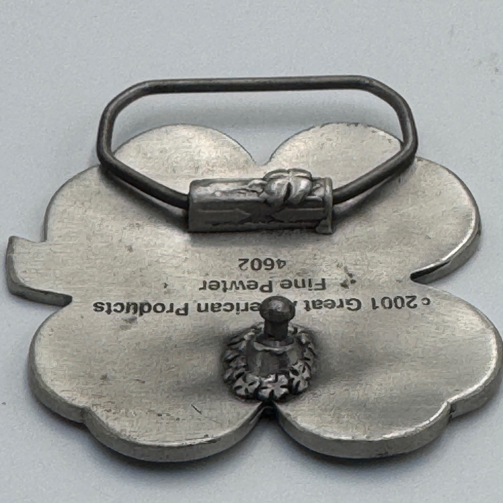 Great American Products 2001 Green Four Leaf Clover Fine Pewter Belt Buckle 4602