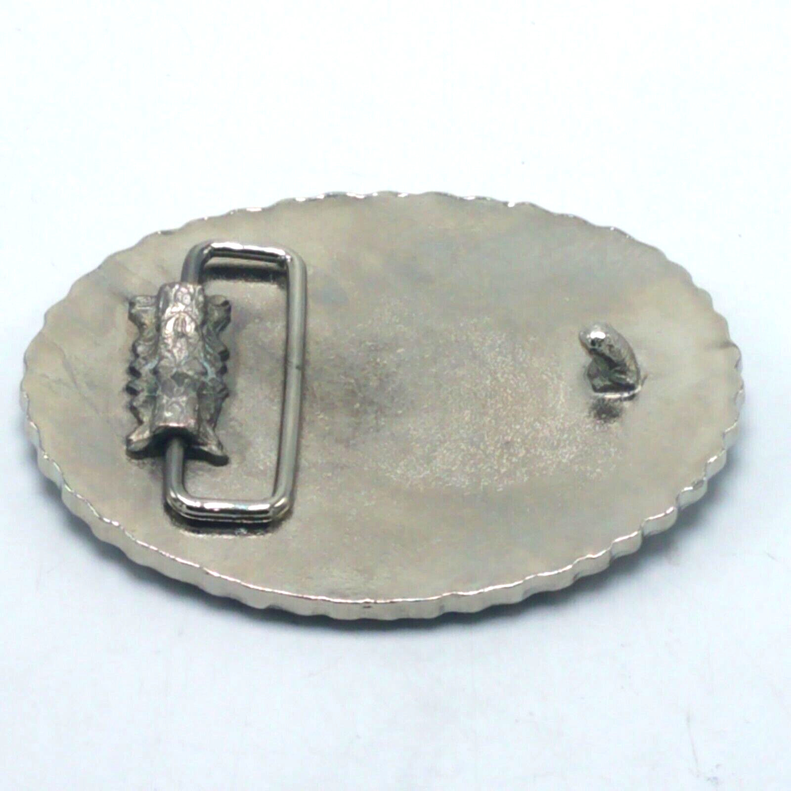 Vintage Calgary Stampede City Bullshooter&rsquo;s Belt Buckle EUC 3 1/2&Prime; x 2 3/4&Prime;