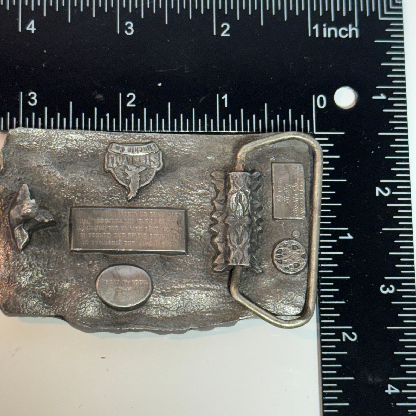 Vintage Western Train Buckle Metal American Railroad Steam Engine Sisskiyou 1986