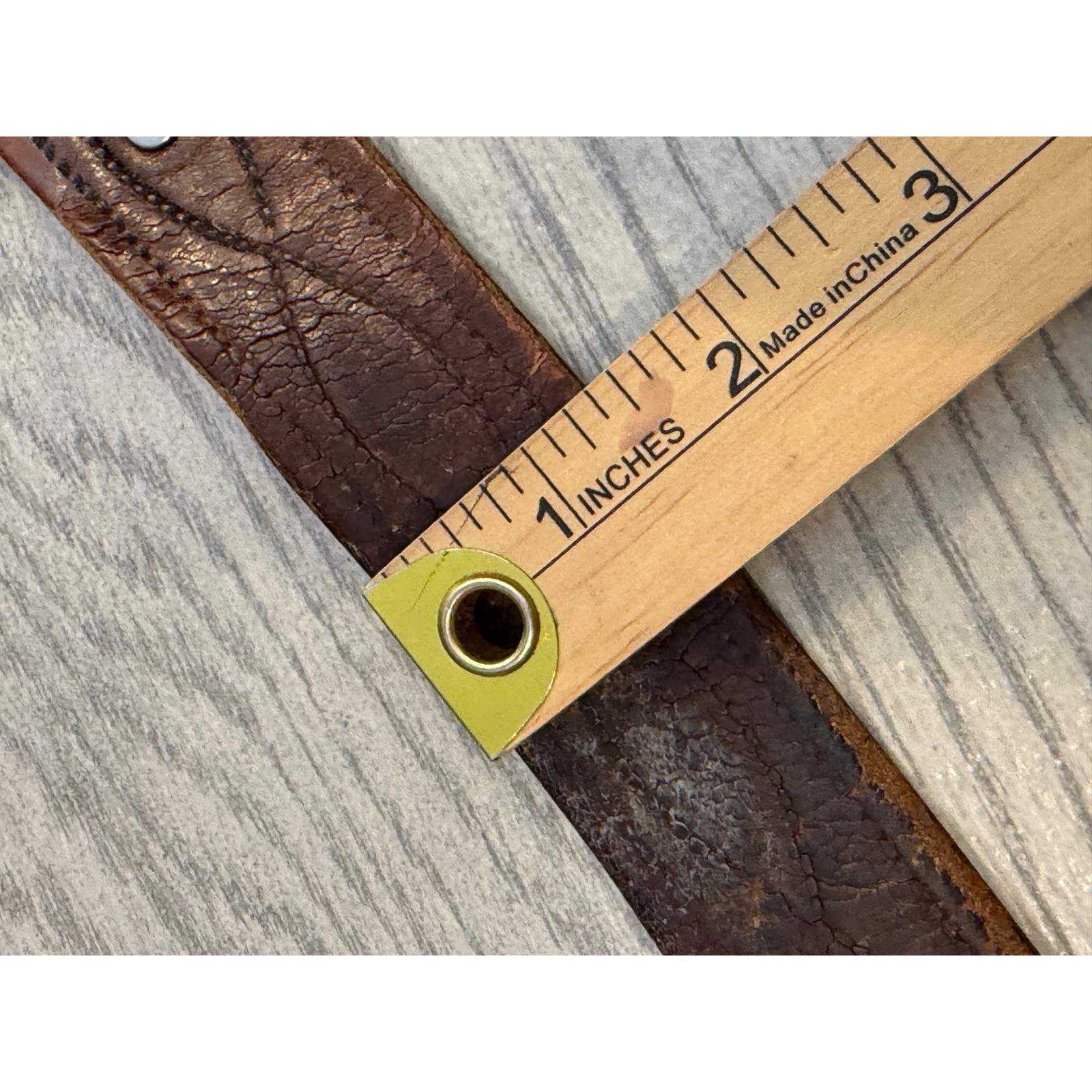 Tooled Leather Belt 32 Brown Stash Locket Buckle Western Hidden Pocket