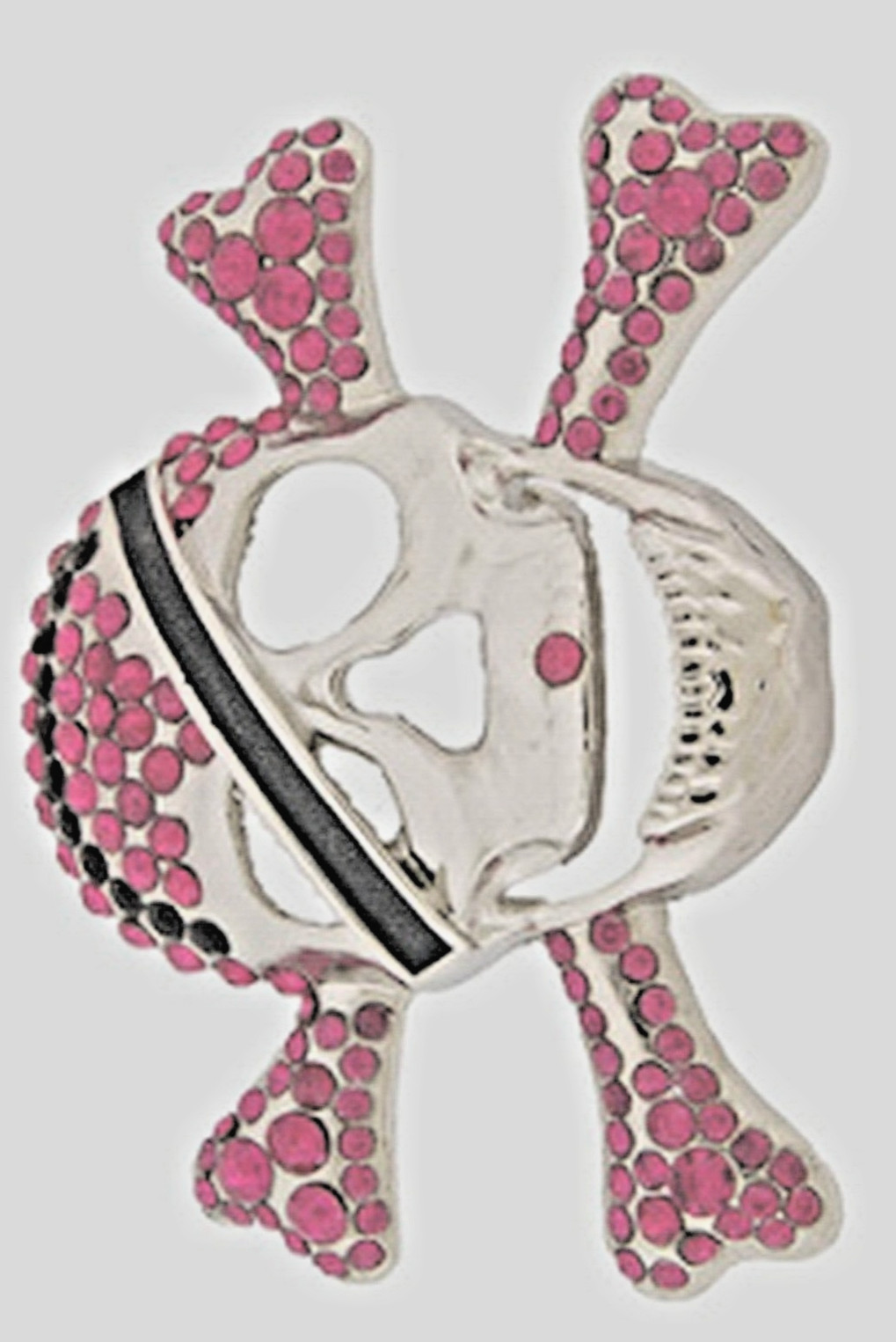 Skull Belt Buckles Crossbones Bandana Halloween Pirate Costume Bling Hot Pink