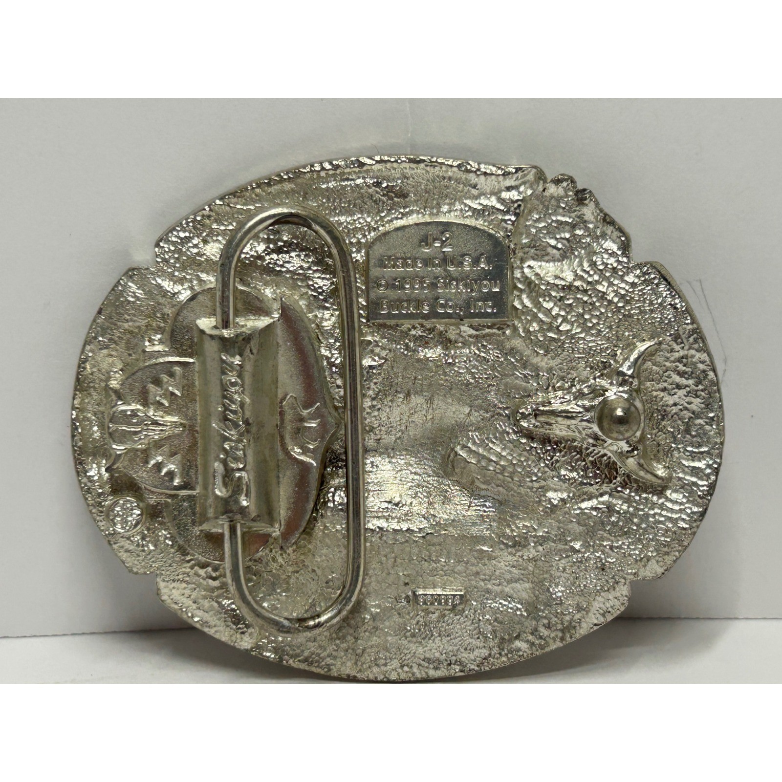 Siskiyou Buckle Co 1995 Eagle Buffalo Nickel Belt Buckle Pewter USA
