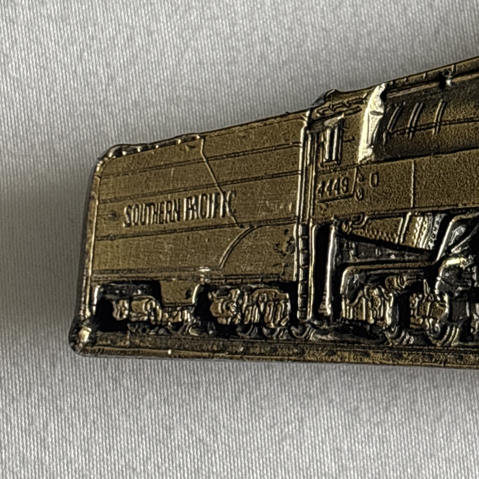 1984 SOUTHERN PACIFIC Train Brass Belt Buckle