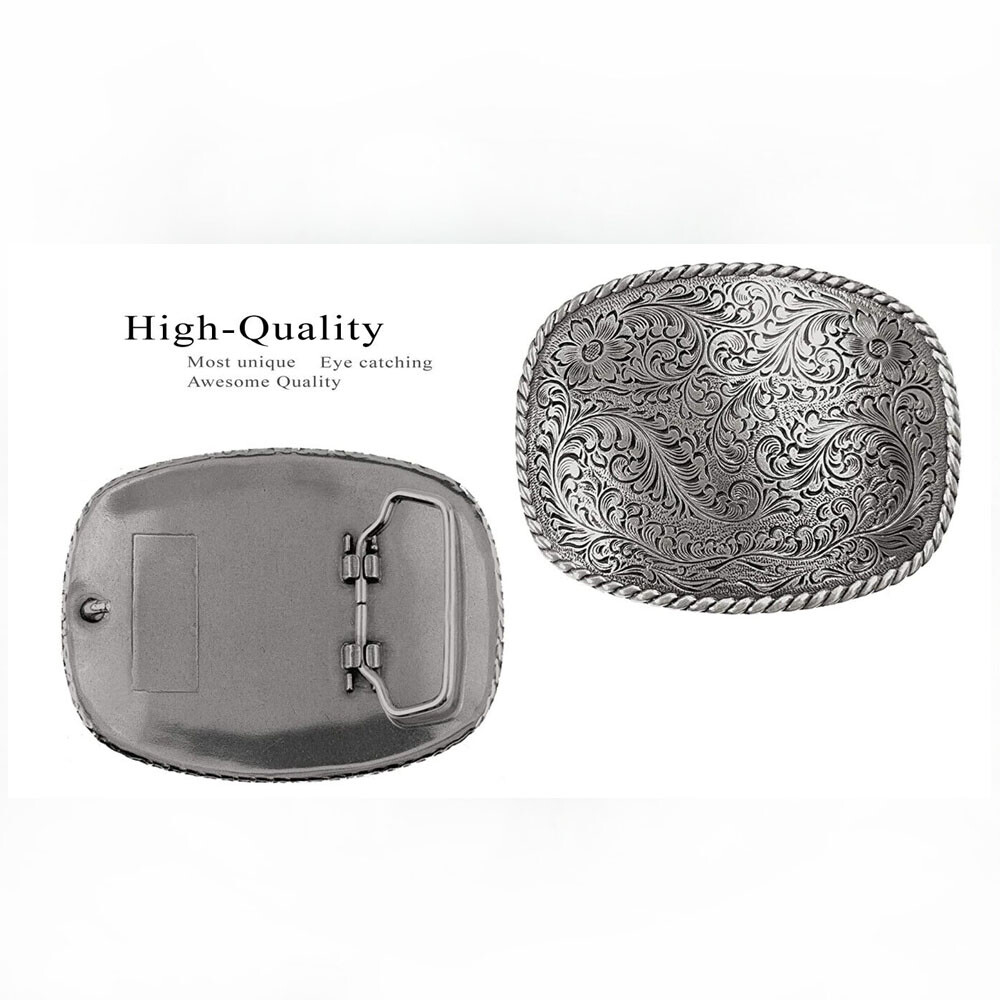Good Western Men Alloy Vintage Fashion Leather Belt Buckle Cowboy Pattern Metal