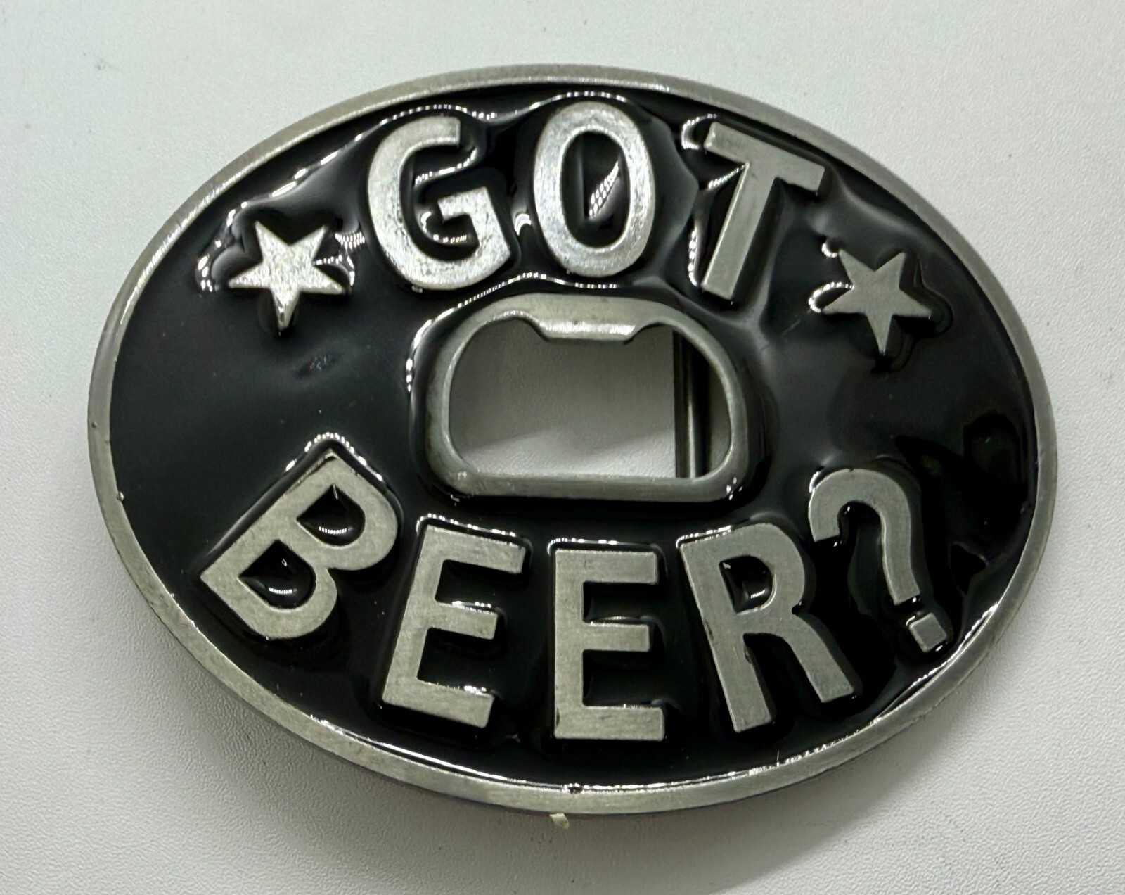 Got Beer? Novelty New Belt Buckle and Bottle Opener – Perfect Bar Pickup Line!