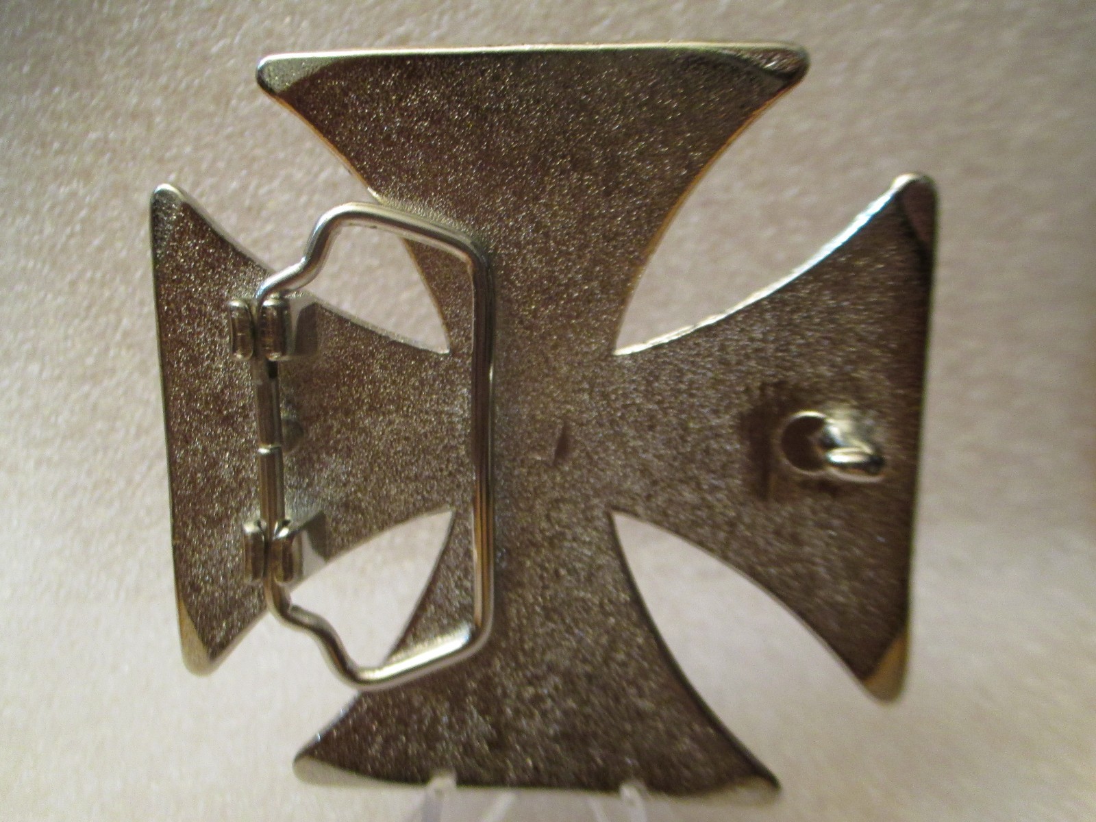NEW RHINESTONE EMBELLISHED IRON CROSS BELT BUCKLE 3 X 3 VIC-THOR1