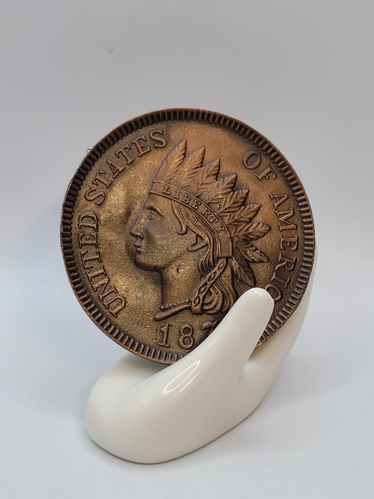 Indian Head Penny 3D Coin Shaped 1877 Replica Metal Belt Buckle • Indiana Metal
