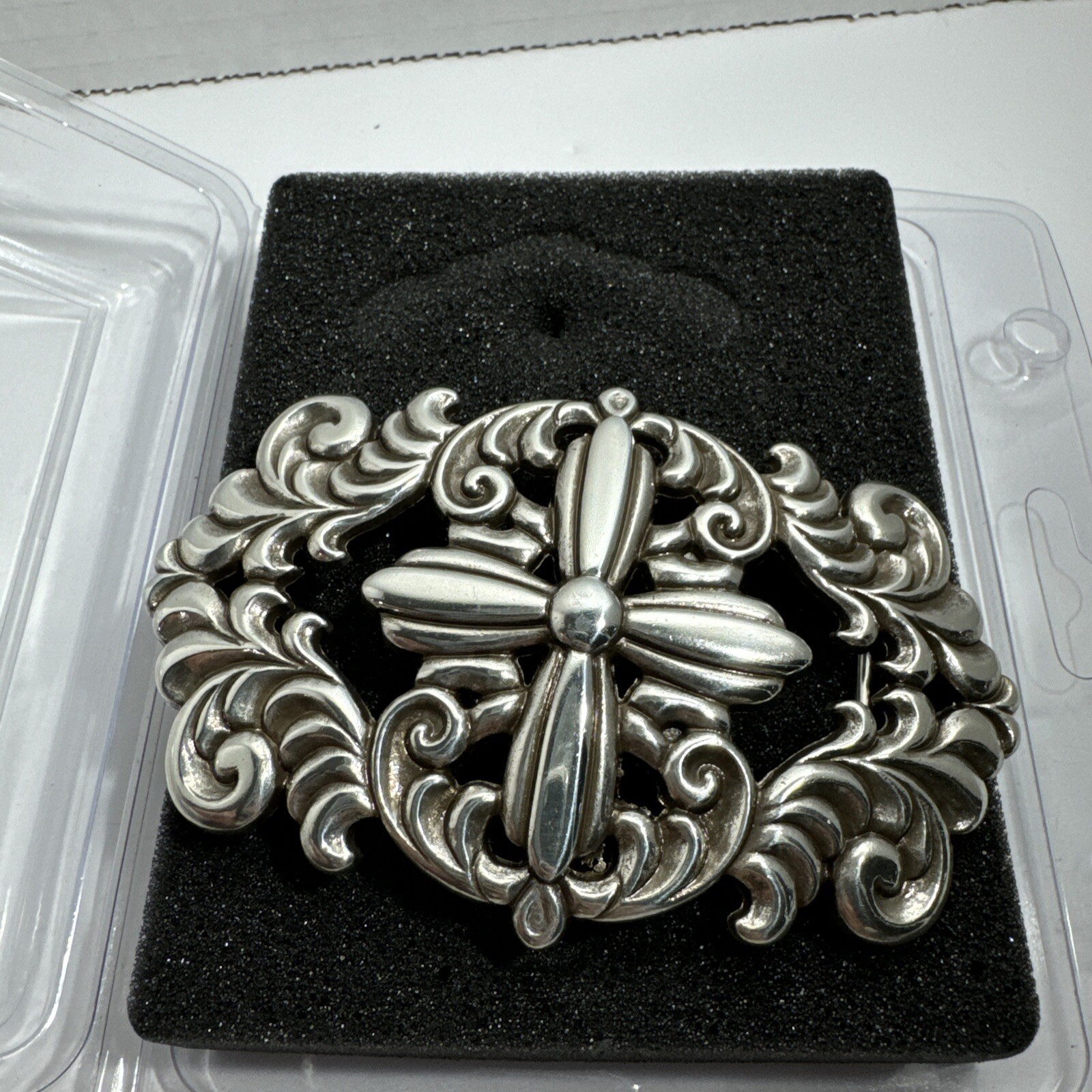 Montrose Trophy Belt Buckle Silver Plated Scroll Design Spirit Of Triumph NIB