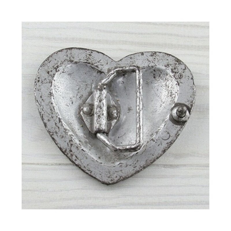 Victorian Heart Belt Buckle Antique Brass Antique Floral Engraved