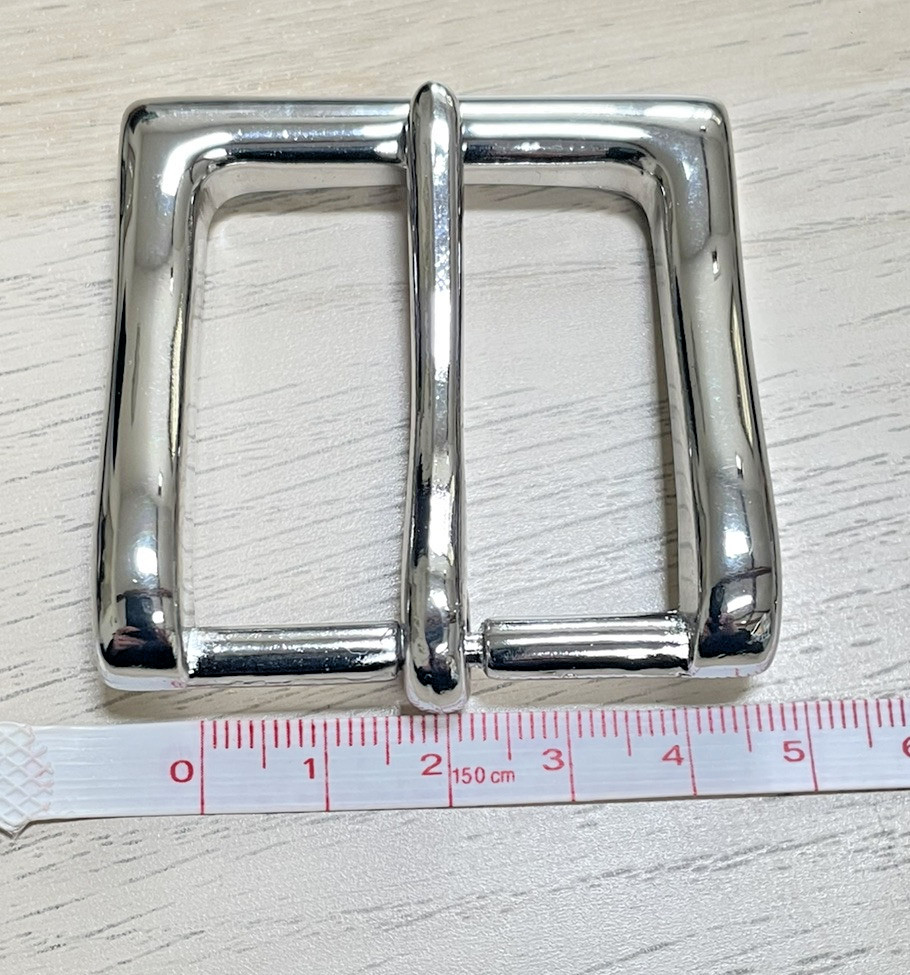 Silver 1 1/2inches (38 mm) Single Tongue Prong Square Belt Buckle Silver NEW