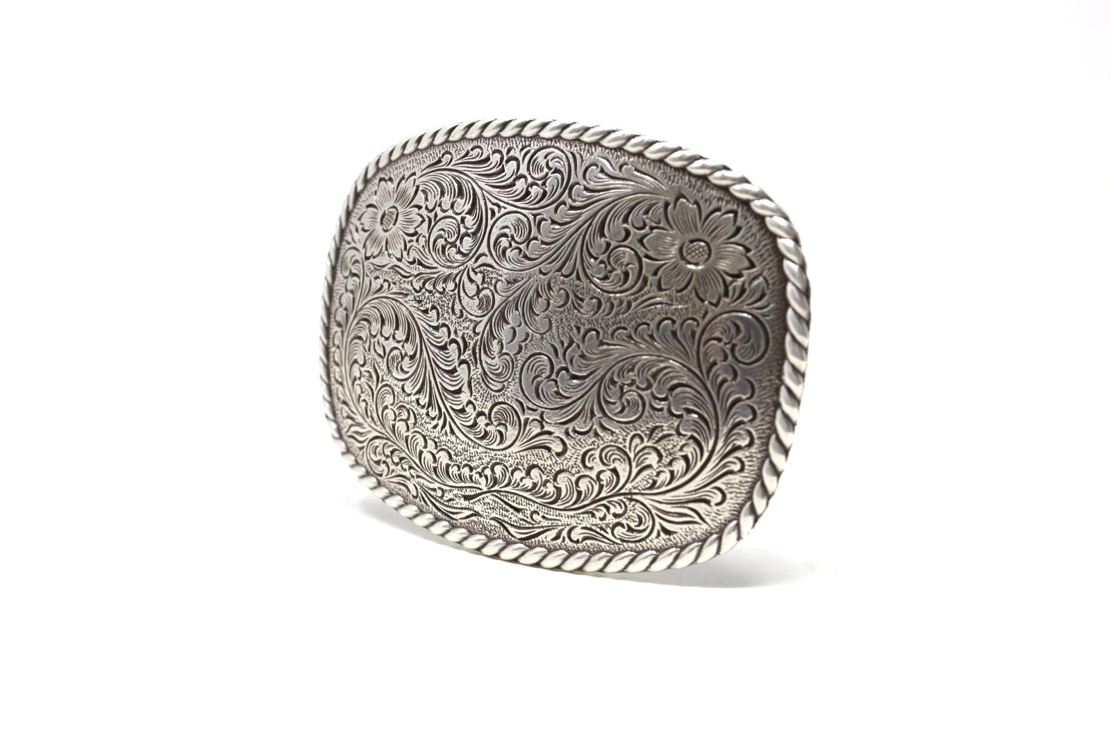 Rope Edge Western Sunflower Belt ,( 1.5 ») Removable Western Buckle Men Women