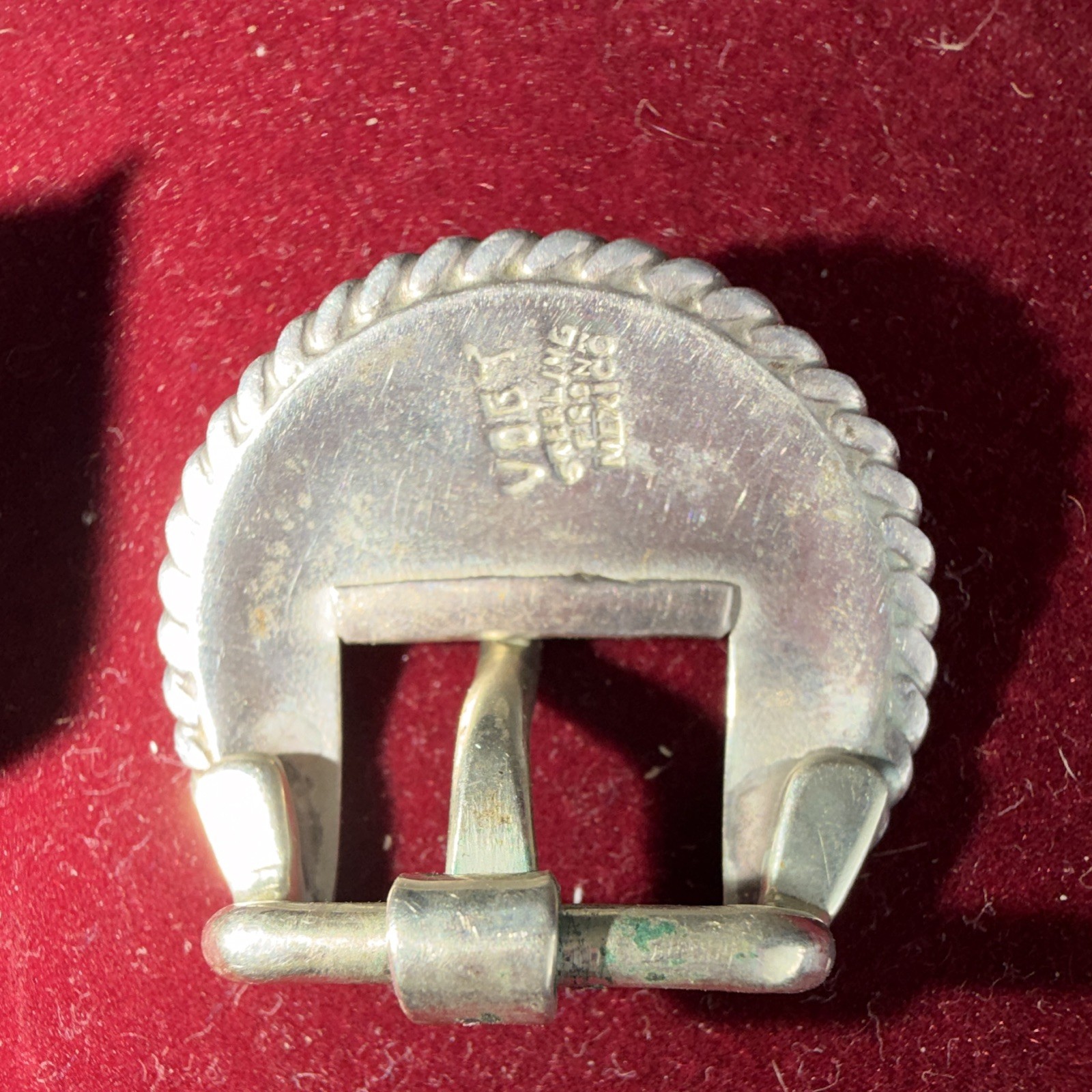 Vogt Western Engraved Floral Belt Buckle Silver Tone Metal Mens Fits 1 in