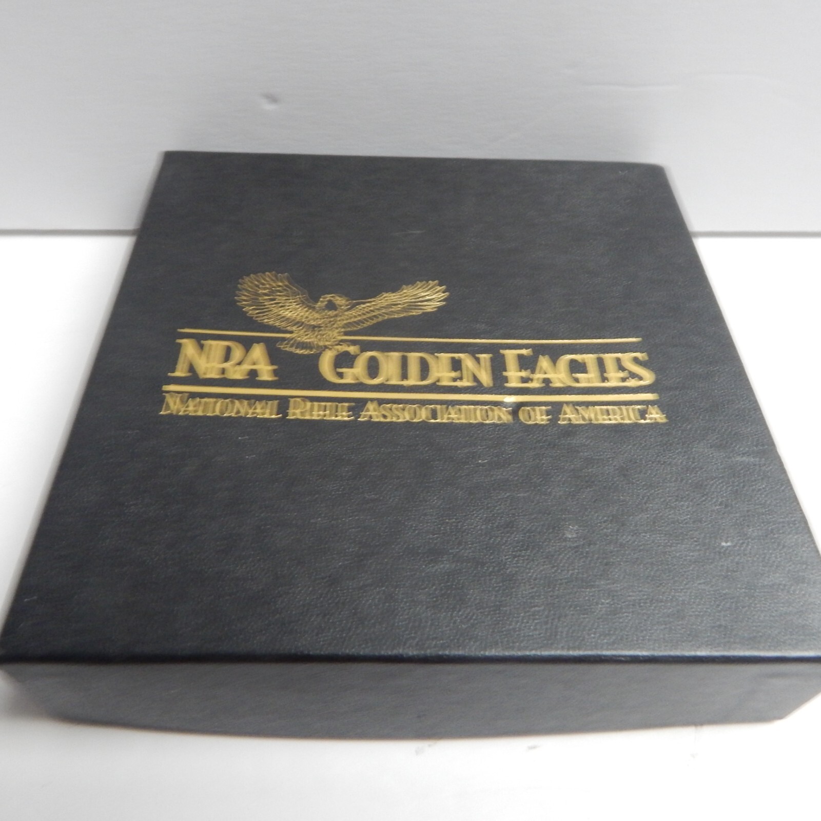 Vintage 1994 Golden Eagles NRA Pewter Belt Buckle Ltd Ed Rifle In Original Box