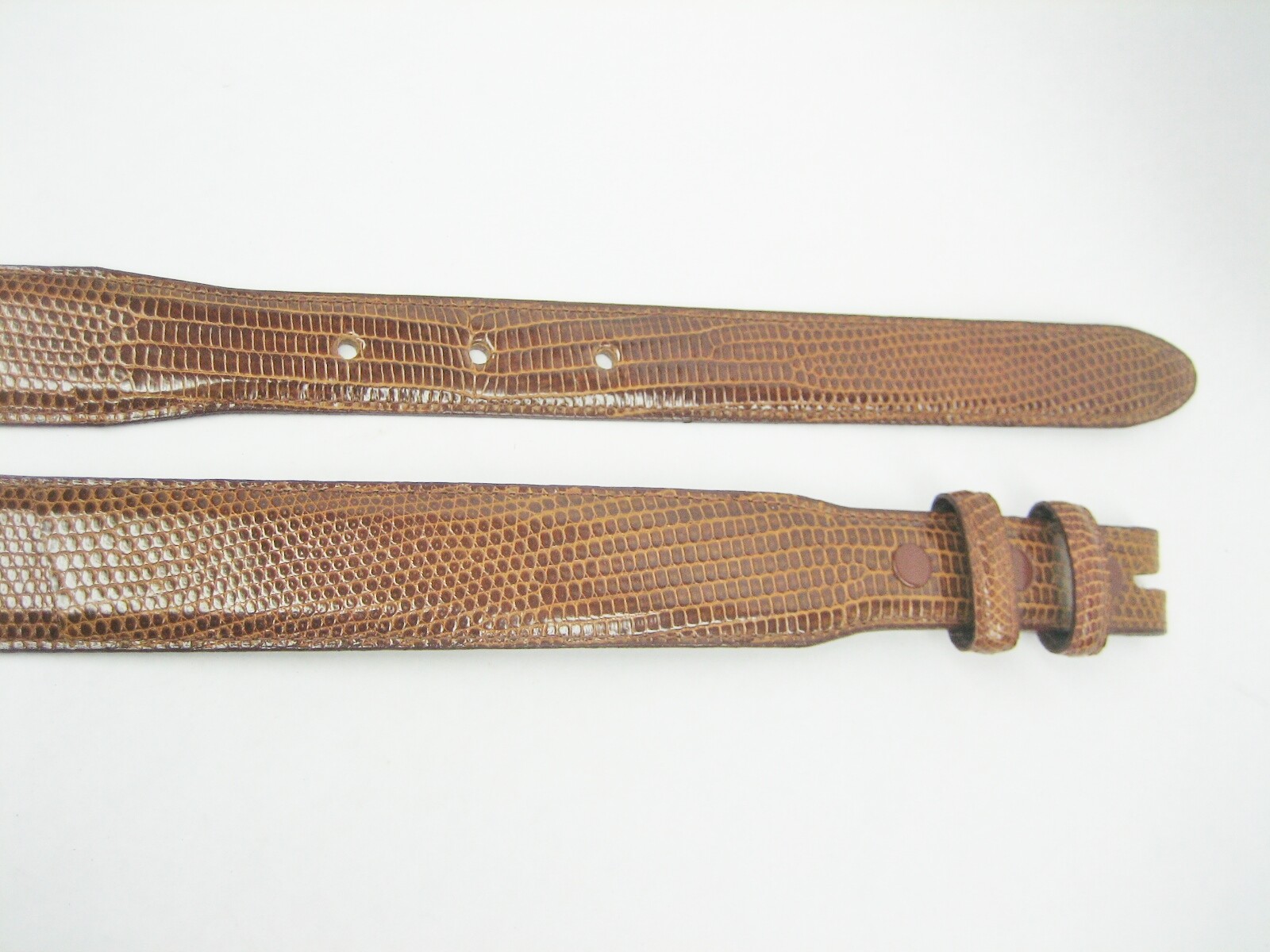 GENUINE LIZARD BELTS TAPERED 1-1/4&Prime; TO 1&Prime;, 15 COLORS 11 SIZES, MADE IN U.S.A.