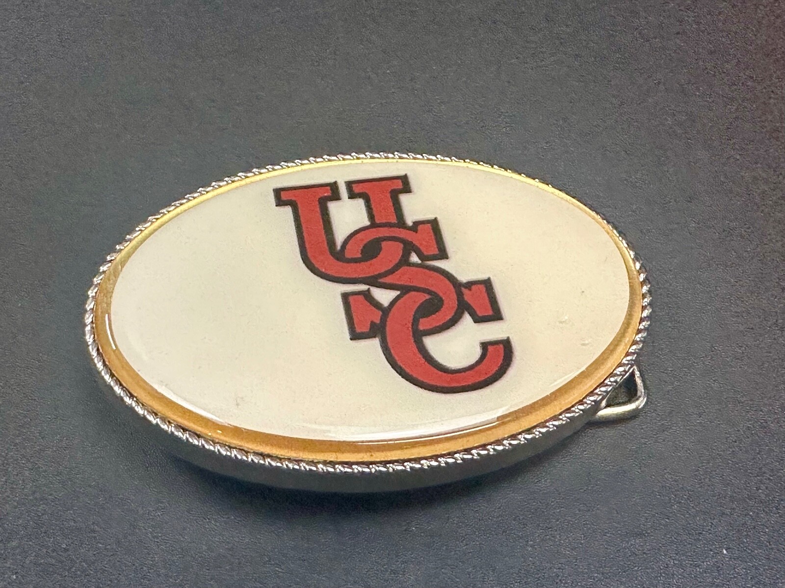 USC University Of Southern California Led Flashing Belt Buckle W/ Fresh Battery!