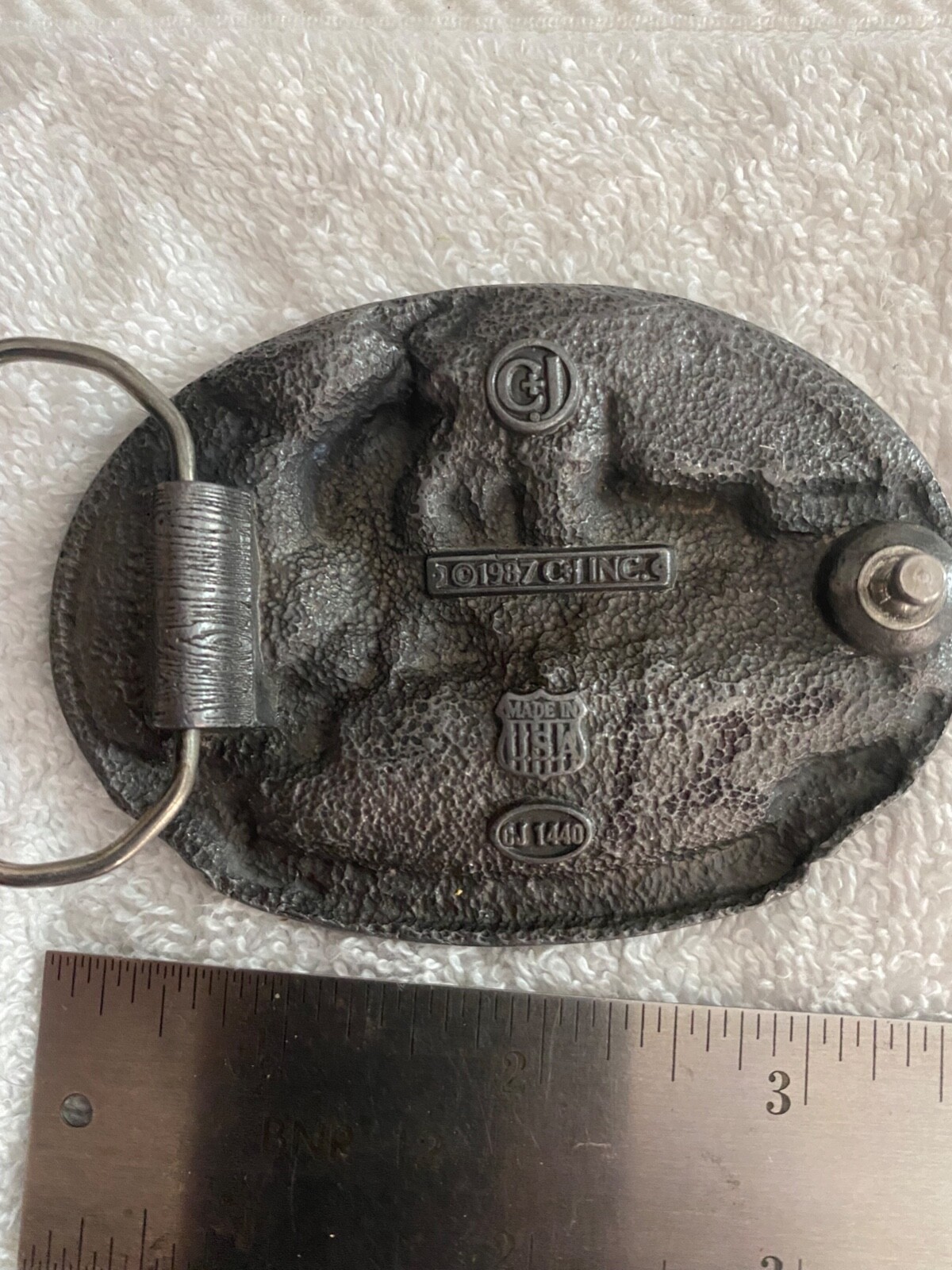 American 4-4-0 Train Metal Belt Buckle 1987 C & J CJ1440 Railroad