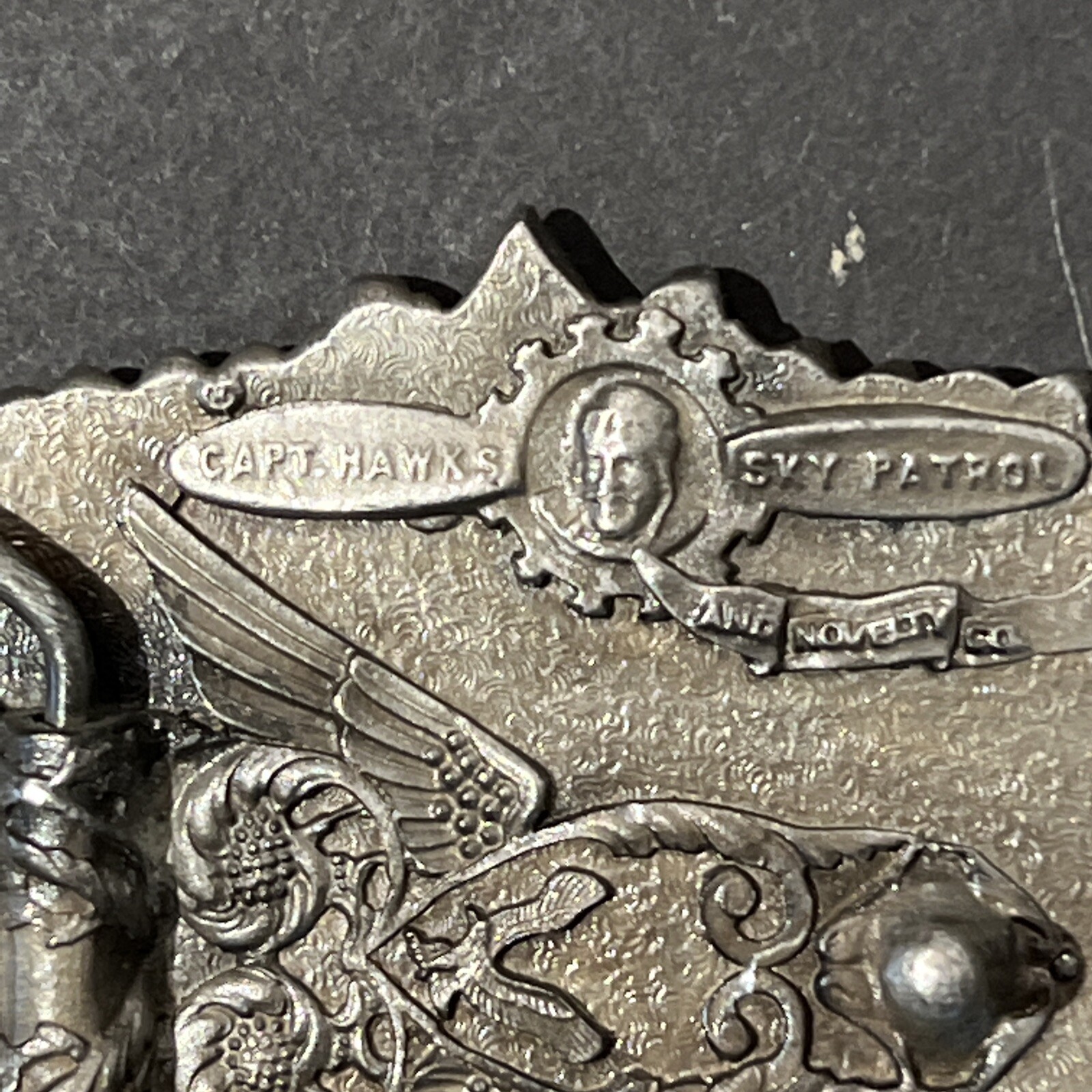 1977 “Oregon” Belt Buckle By Capt. Hawks Sky Patrol Novelty Co Pacific Northwest