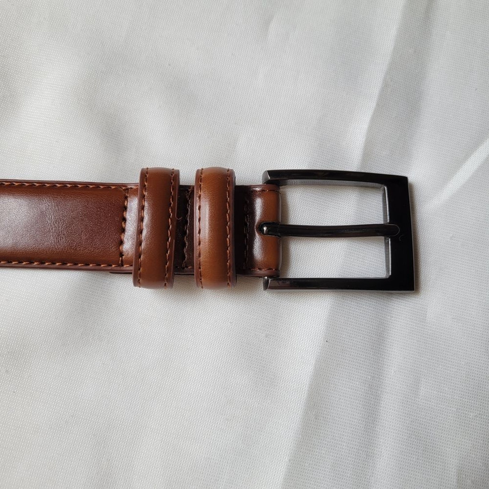 Mio Marino Men&rsquo;s Brown Leather Belt Size 44&Prime;
