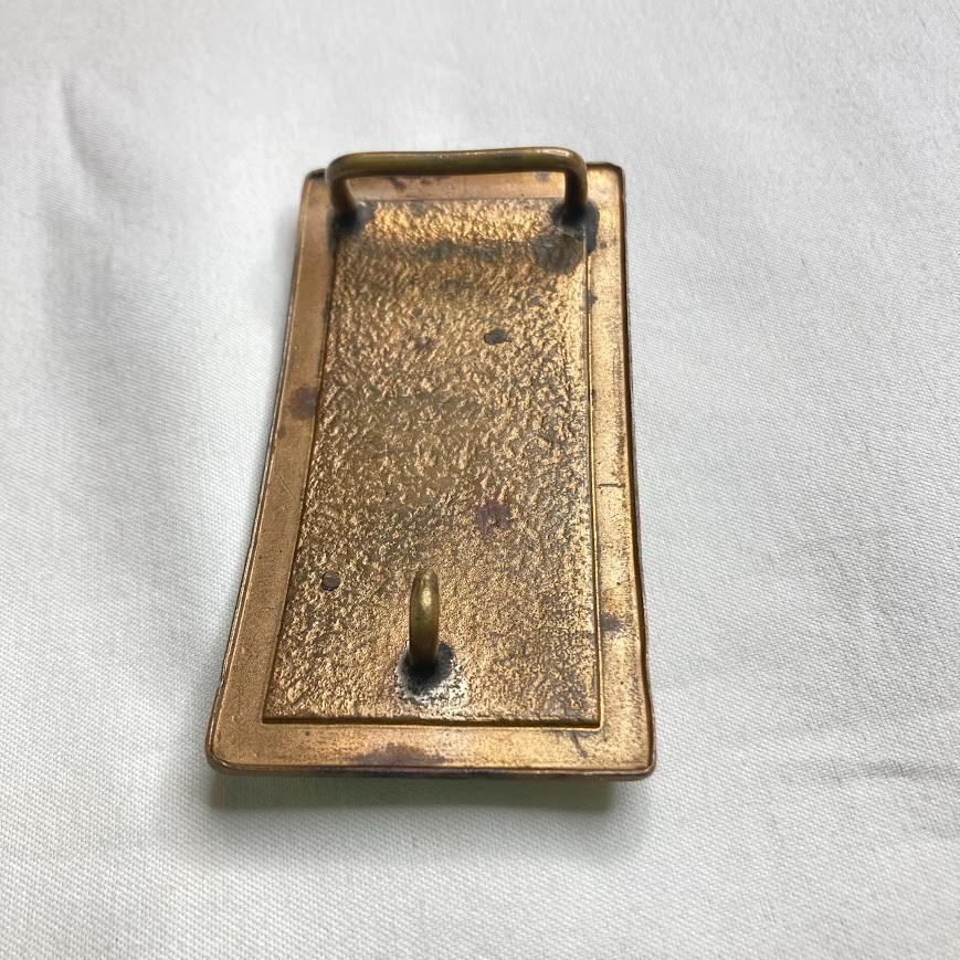 Very Rare Vintage Western Brass Saddle & Buckaroo Boots Cowboy Belt Buckle
