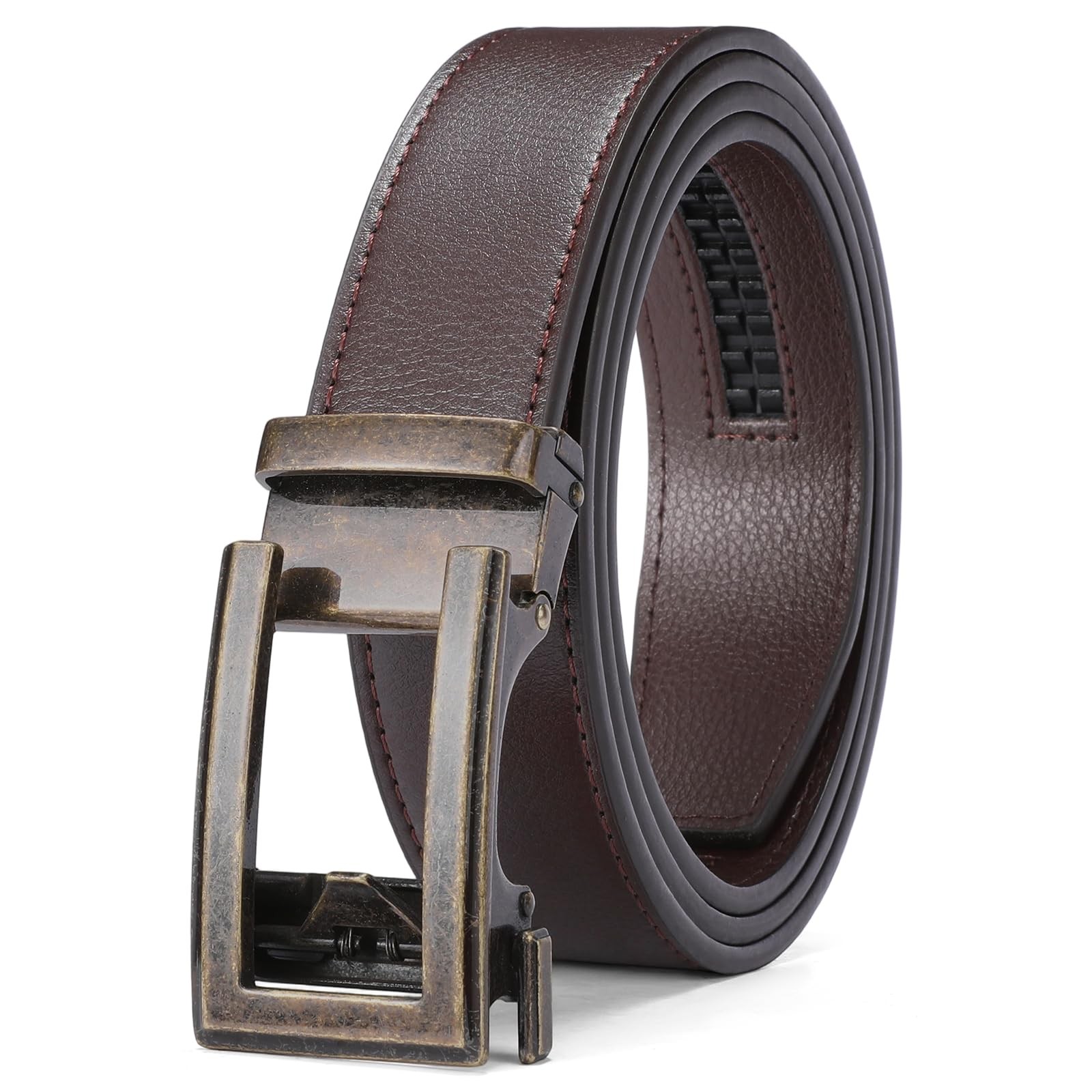 SENDEFN Men&rsquo;s Leather Casual Belt 1 3/8&Prime; 28&Prime; to 46&Prime; Waist Adjustable, Brown