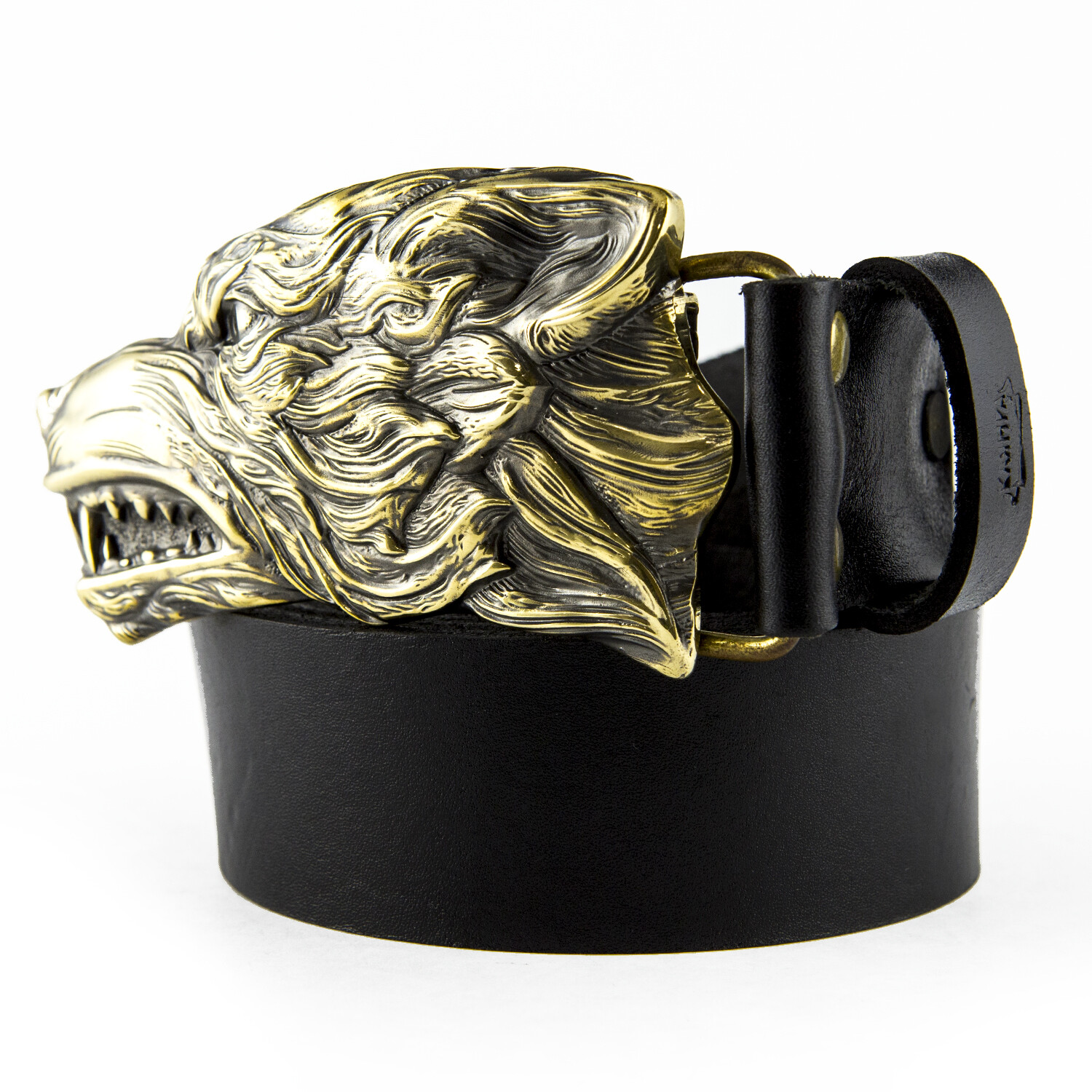 Belt buckle Grey Wolf, Handmade wolf head solid belt buckle