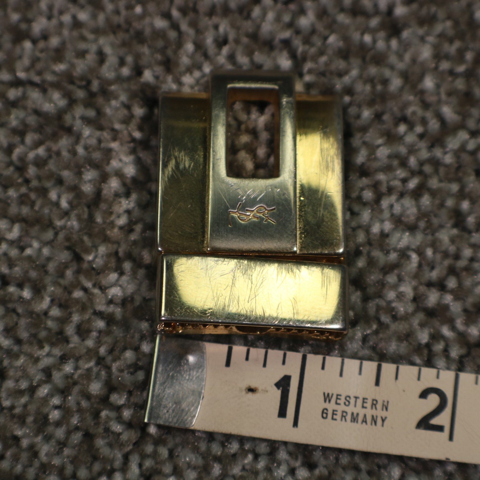 YSL Yves Saint Laurent Reversible Belt Buckle Made in Italy