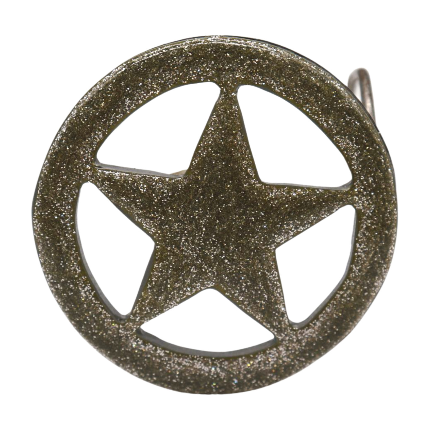 Men Women Belt Buckle Silver Metal Texas Lone Star Glitter Sparkling TX Cowboys
