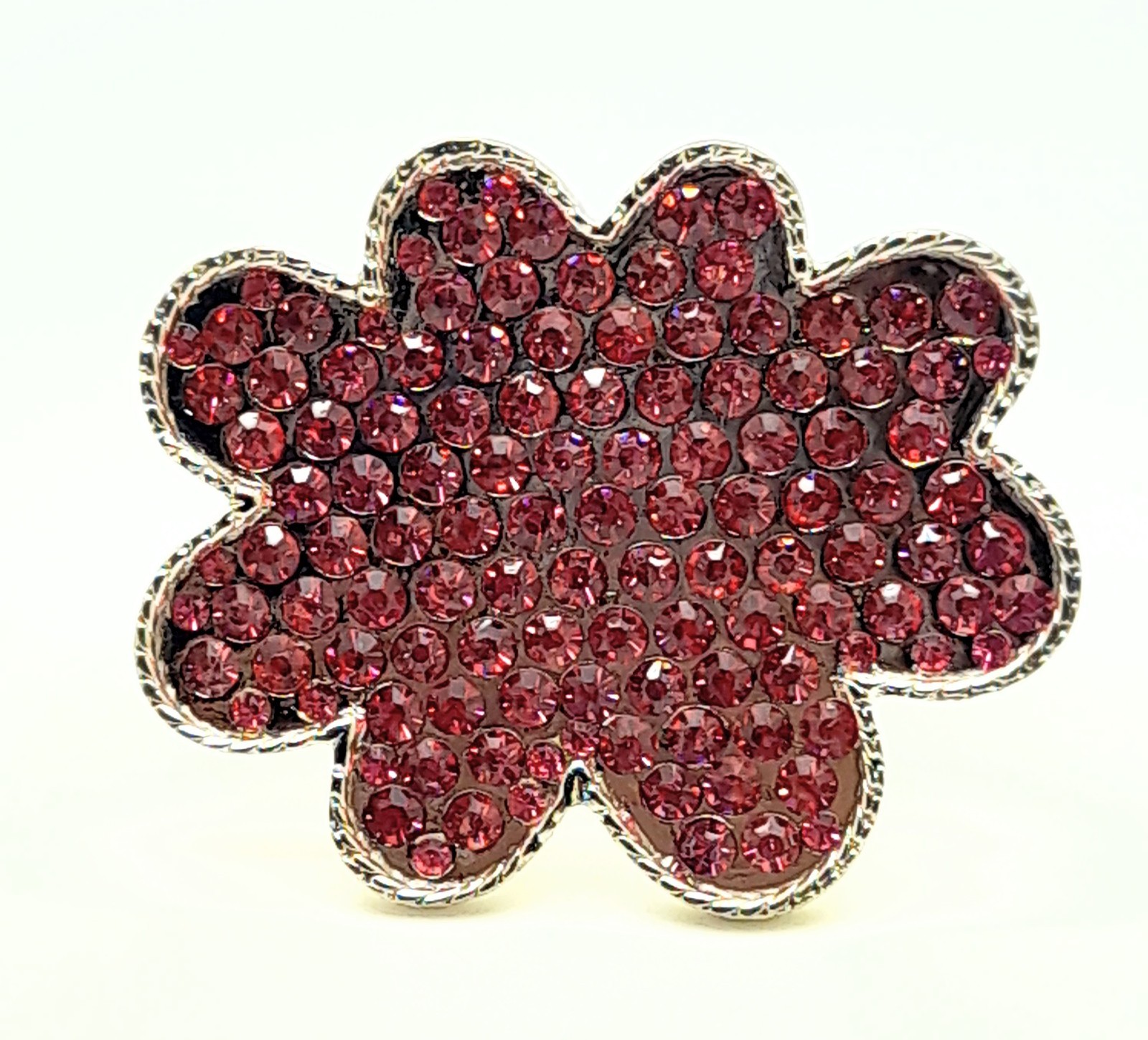 Handmade western style classic Belt Buckle Silver Metal pink rhinestone fashion