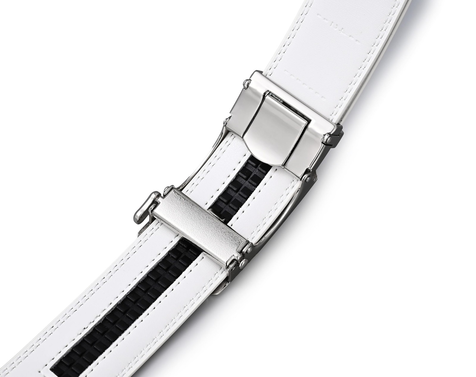 KUULIMEE White Belt Men, Ratchet Dress 30&Prime;-36&Prime; Waist Adjustable, White-04